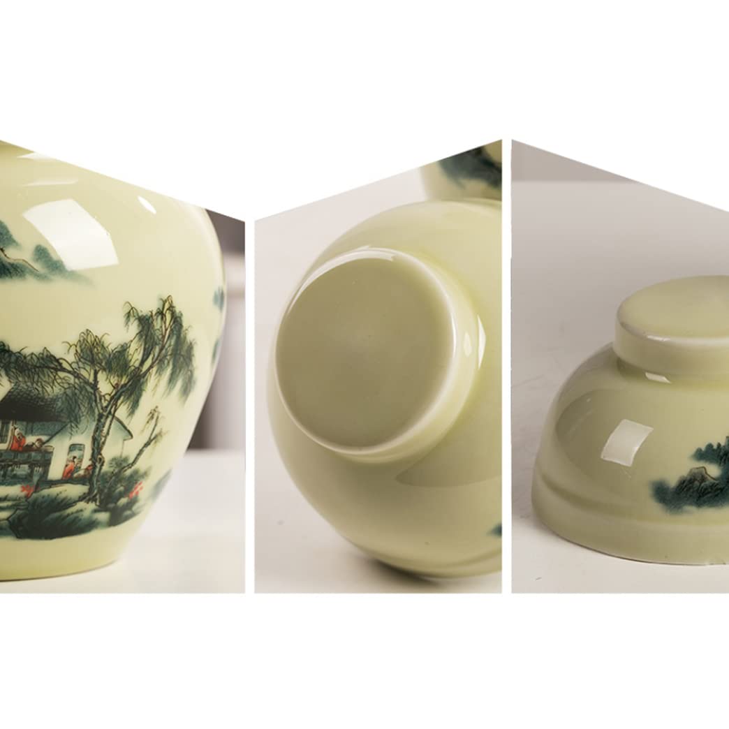 Amazon｜伝統的な中国製陶器発酵壷瓶ピクルス瓶、防水エアロック蓋付き